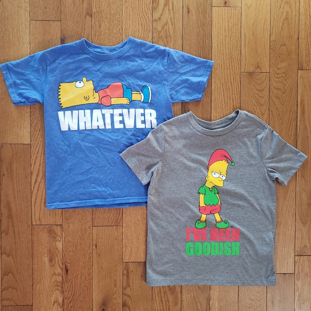Boy Bart Simpson Bundle Shirt SZ. 6-7